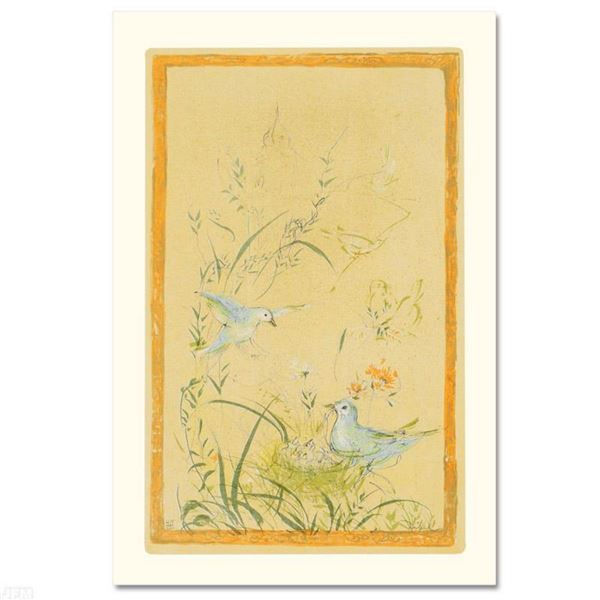 "Printemps" Limited Edition Lithograph by Edna Hibel, Numbered and Hand Signed with Certificate of A