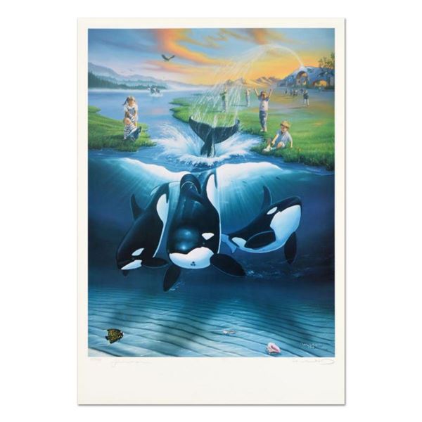 "Keiko's Dream" Limited Edition Lithograph, Numbered and Hand Signed by Wyland and Jim Warren with C