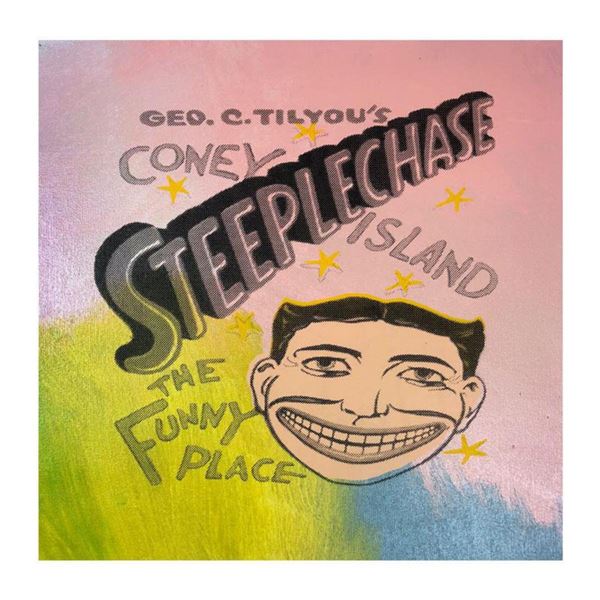 Steve Kaufman (1960-2010) "Steepechase, Coney Island" Hand Signed and Numbered Limited Edition Hand 