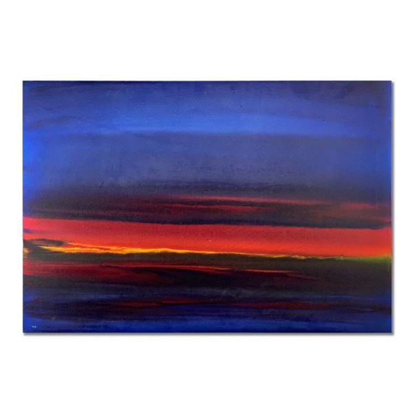 Wyland, "Abstract" Hand Signed Original Painting on Canvas with Letter of Authenticity.
