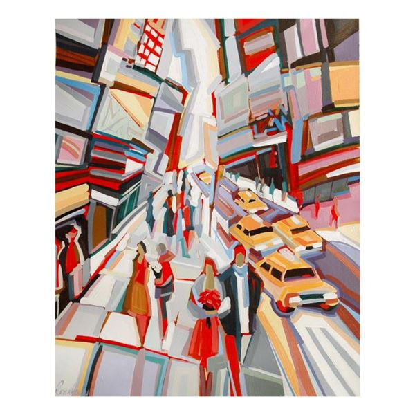 Natalie Rozenbaum, "Broadway Scene" Limited Edition on Canvas, Numbered and Hand Signed with Letter 