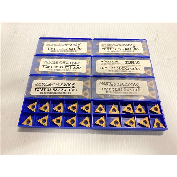 Lot of (80) New? Ultra-Dex Carbide Inserts, P/N: TCMT 32.52-ZX3 UD51