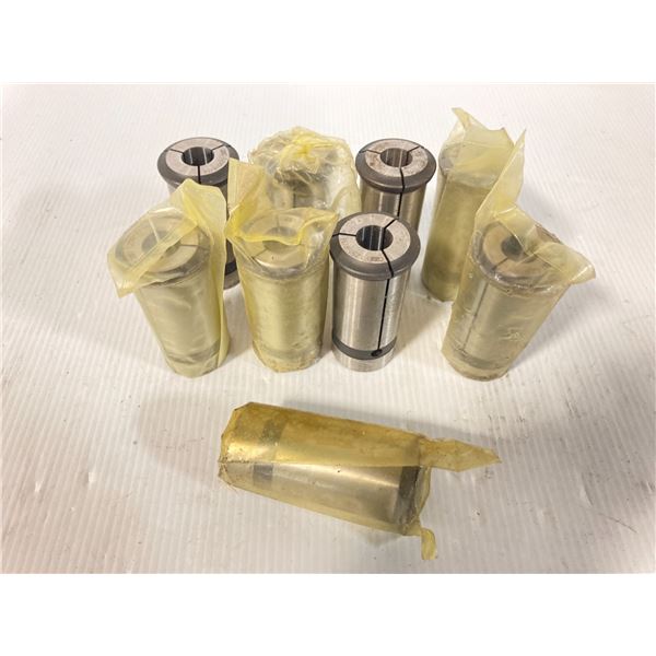 Lot of (9) BIG, 1.25" Straight Collets