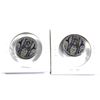 Image 1 : Pair of Men's Cufflink Love Tokens Circa 1870s on USA Half Dollars. Featuring the initials 'HAW', th