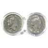 Image 2 : Pair of 2020 Great Britain 2 Pound .999 Fine Silver Britannia's in Capsules - Regular and Oriental B