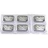 Image 1 : Silvertowne 1oz .999 Fine Silver Bars in Sealed Mint Plastic Sheet. 6pcs (TAX Exempt)