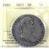Image 1 : 1815 Peru 8 Real ICCS Certified G-4.