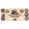 Image 1 : United States Obsolete Banknote 1839 $5 Bank of Augusta, AU.
