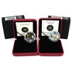 Image 1 : Lot of 2x 2004 Canada 50-cent Butterflies Sterling Silver Coins. Includes Tiger Swallowtail, and Clo