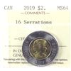 Image 1 : 2019 Canada $2 16 Serrations ICCS Certified MS-64.