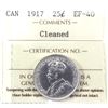 Image 1 : 1917 Canada 25-cent ICCS Certified EF-40 (Cleaned).