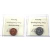 Image 2 : 1959 Canada 1-cent & 5-cent ICCS Certified MS-65. 2pcs