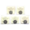Image 2 : Lot of 5x 1978-1991 Canada 25-Cents ICCS Certified MS-66 to MS-67, Numismatic Brilliant Uncirculated