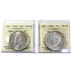 Image 1 : Lot of 2x 1939 Canada Dollar ICCS Certified MS-62. Includes Cameo Double HP, and Heavy Cameo.