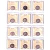 Image 1 : 12x 1865-1899 Newfoundland 20-cent ICCS Certified G-4 to VF-20. See image for variety. 12pcs