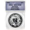 Image 1 : 1994 Australia 1oz Fine Silver Kookaburra ANACS Certified MS-70 DCAM. (TAX Exempt)