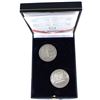 Image 1 : 2006 Austria 2-coin Fine Silver and Sterling Silver Antiqued Finish Set. The coins commemorate Kaise
