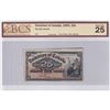 Image 1 : DC-15b 1900 Dominion of Canada 25c, Boville, Cut Off Size Error, BCS Certified VF-25 (Tear, soiling)