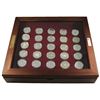 Image 2 : **Large Wooden Display Case with Glass Window Featuring 25x Canadian Commemorative Silver Dollars fr
