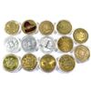 Image 1 : Group Lot of 14x Various Cryptocurrency Themed Plated Copper Rounds. 9 unique designs. 14pcs