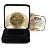 Image 1 : 2003 Canada 1oz .9999 Fine Silver 24K Gold Plated Maple Leaf Encapsulated in Black Display Box. Crea