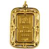 Image 2 : 21K Gold Bezel Containing a 10 Gram Pamp Suisse .9999 Fine Gold Bar. You will receive 10 grams of 24