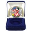 Image 1 : 1997 USA 1oz Coloured Fine Silver Eagle Encapsulated in Blue Display Box. (TAX Exempt)