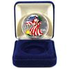 Image 1 : 1998 USA 1oz Coloured Fine Silver Eagle Encapsulated in Blue Display Box. (TAX Exempt)