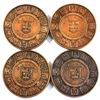 Image 2 : Estate Lot of 1867-1967 Welling's Mint Canadian Prime Minister Bronze Medals. 4pcs Light toning.