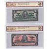 Image 1 : 1937 $1 & $2 Notes: 1937 $2 BC-22c Coyne-Towers, J/R 5012283, BCS VF-30 & 1937 $1 BC-21c, Gordon-Tow