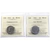Image 1 : 1951 Commemorative  & 1951 Low Relief 5-cent ICCS Certified MS-64/65. 2pcs