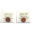 Image 2 : 1999 & 2000 Canada 1-cent ICCS Certified MS-66 Red. 2pcs