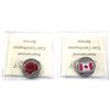Image 2 : 2015 Flag 50 years & 2015 Poppy both Coloured 25-cent ICCS Certified MS-66. 2pcs