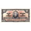 Image 1 : BC-27b 1937 Bank of Canada $100, Gordon-Towers, S/N: B/J3868732, F-VF (Tears).