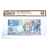 Image 1 : BC-67a 2006 Bank of Canada $5, Jenkins-Dodge, Printed in 2006, S/N: AOR7697251, BCS Certified GUNC-6