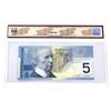 Image 2 : BC-62aA 2002 Bank of Canada $5, Knight-Dodge, Replacement, Printed in 2001, S/N: ANV3366622, BCS Cer