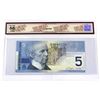 Image 2 : BC-62b-N1-iii 2002 Bank of Canada $5, Jenkins-Dodge, Printed in 2004, 4 Digit RADAR, S/N: HNU9627269