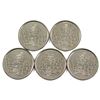 Image 1 : Lot of 5x Royal Canadian Mint Tokens of the Same 'Bubble Maple Leaf' Design