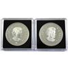 Image 2 : Lot of 2x 2005 & 2007 Canada Gold Plated Silver Dollar in Square Capsules. Includes 2005 40th Annive