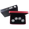 Image 1 : 2004 Canada 50-cent Queen Elizabeth II 4-coin Sterling Silver Effigy Set. Comes with encapsulated co