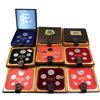 Image 1 : Lot of 9x 1979-1982 Canada Year Sets in Deluxe Wooden and Leather Cases and one Olympic Black Case. 