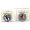 Image 2 : 2007 Nuthatch  & 2008 Cardinal 25-cent ICCS Certified SP-66/SP67. 2pcs