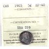 Image 1 : 1903 Canada 5-cent ICCS Certified EF-40