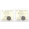 Image 1 : Test Token TT-10.2B & TT-10.13  10-cent ICCS Certified MS-63/66. 2pcs.