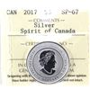 Image 1 : 2017 Spirit of Canada $3 ICCS Certified SP-67