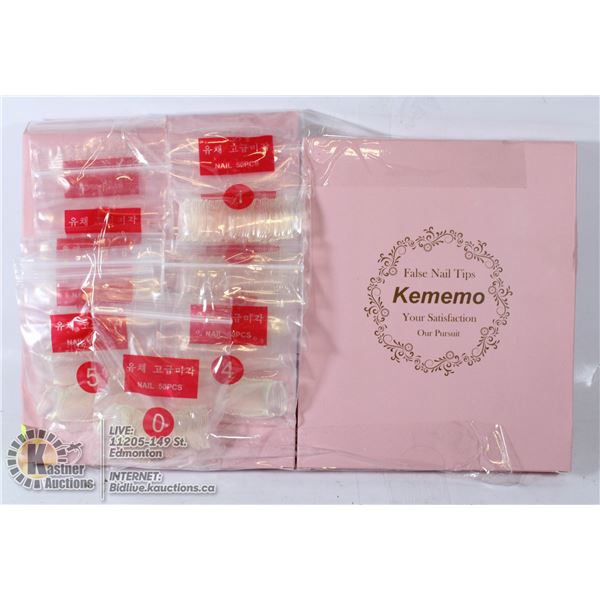 2 X 600PCS FALSE NAIL TIPS KEMONO - CLEAR TIPS