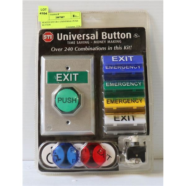 SEALED STI UB-1 UNIVERSAL PUSH BUTTON