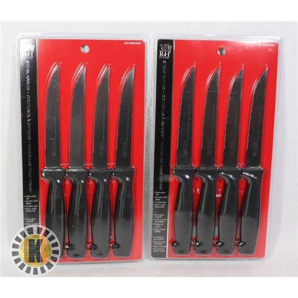 NEW ROYAL HIGHLANDS STEAK KNIVES 2 SETS OF 4