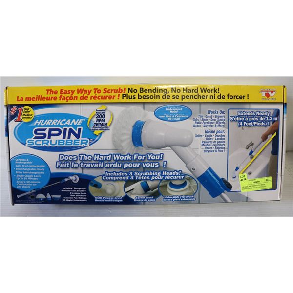 HURRICANE SPIN SCRUBBER - CORDLESS & RECHARGEABLE