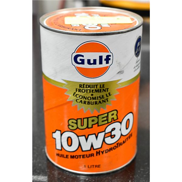 VINTAGE FULL GULF 10W30 MOTOR OIL